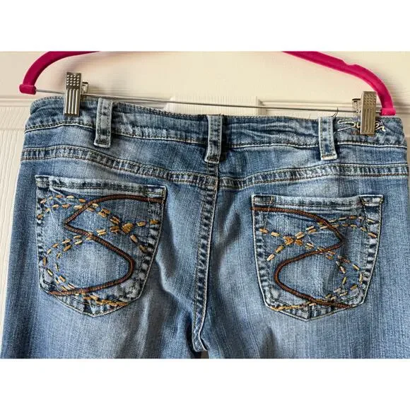 Silver Jeans Vintage Y2K Frances Flare Jeans Distressed Size 33/31 - Picture 5 of 10